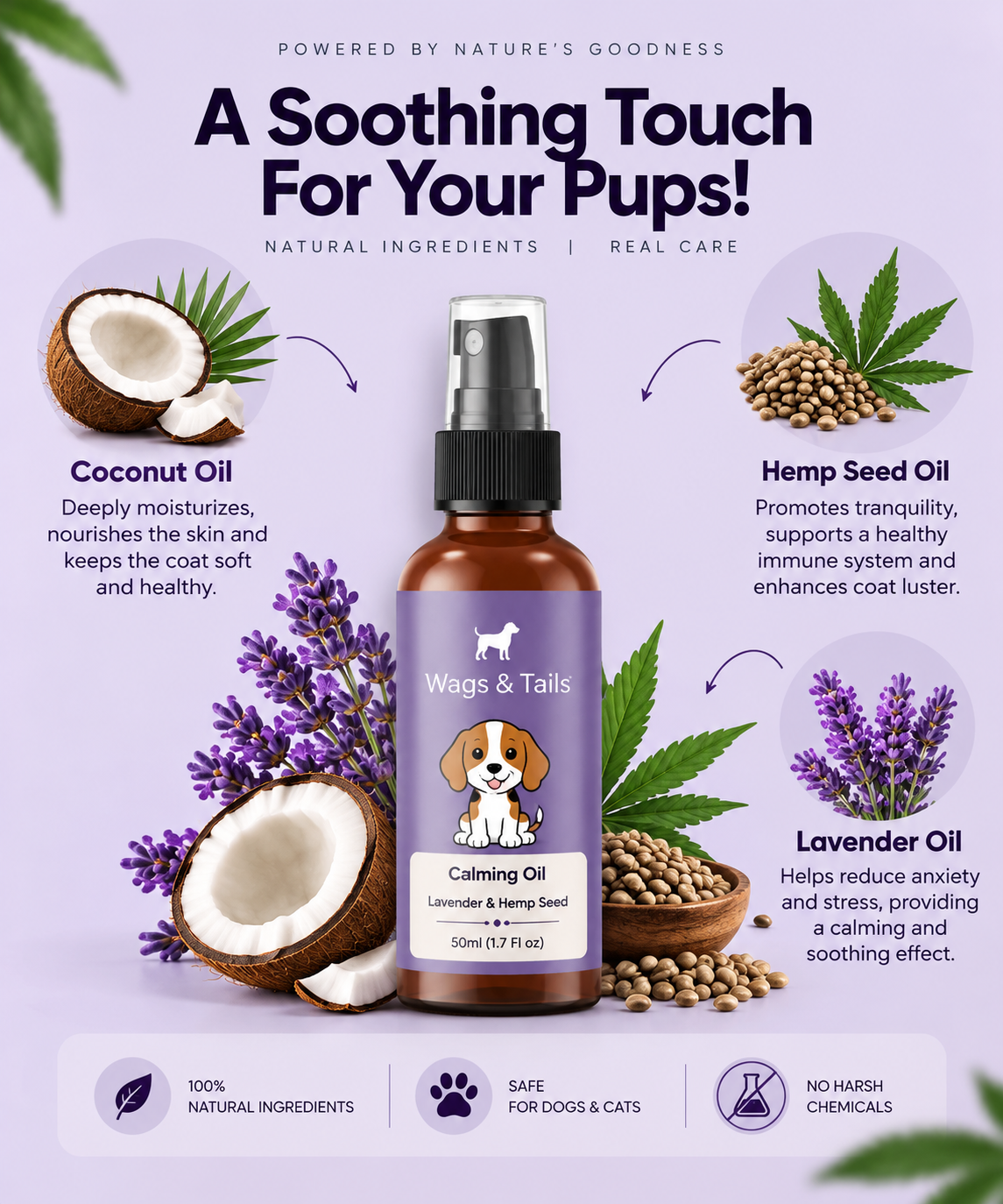 Calming Oil for Dogs and Cats