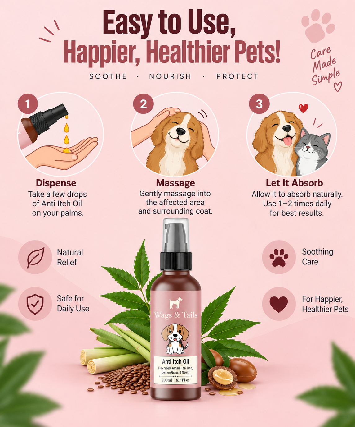 Anti Itch Oil for Dogs and Cats