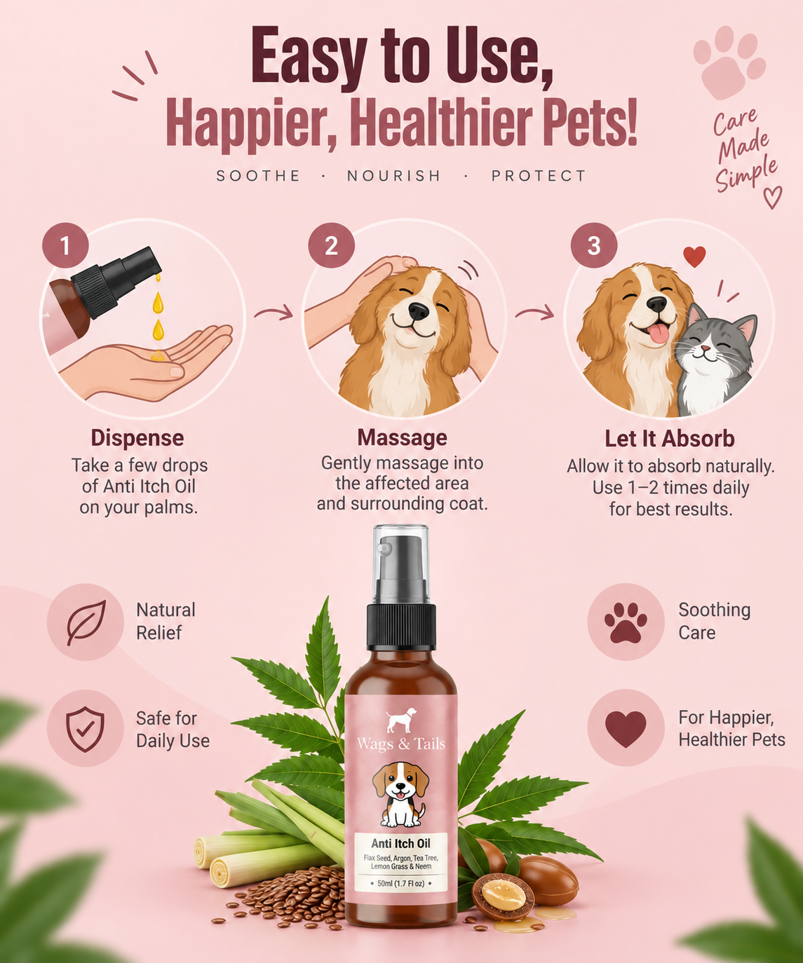 Anti Itch Oil for Dogs and Cats