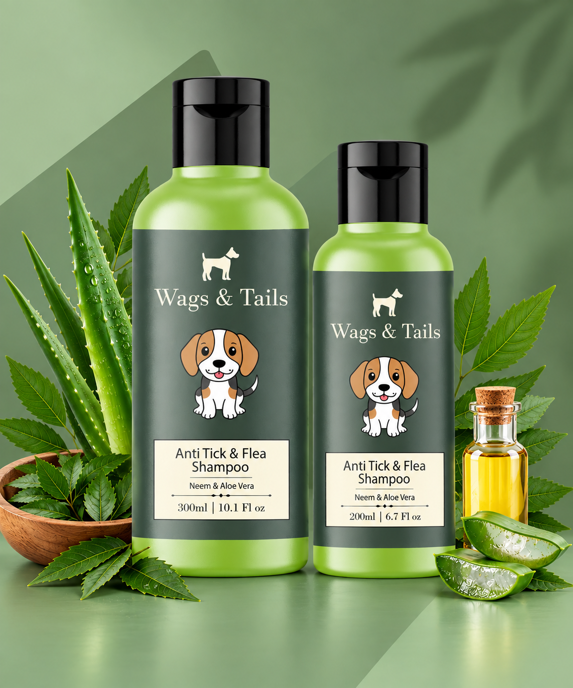 Anti Tick & Flea Shampoo + Conditioner for Dogs and Cats
