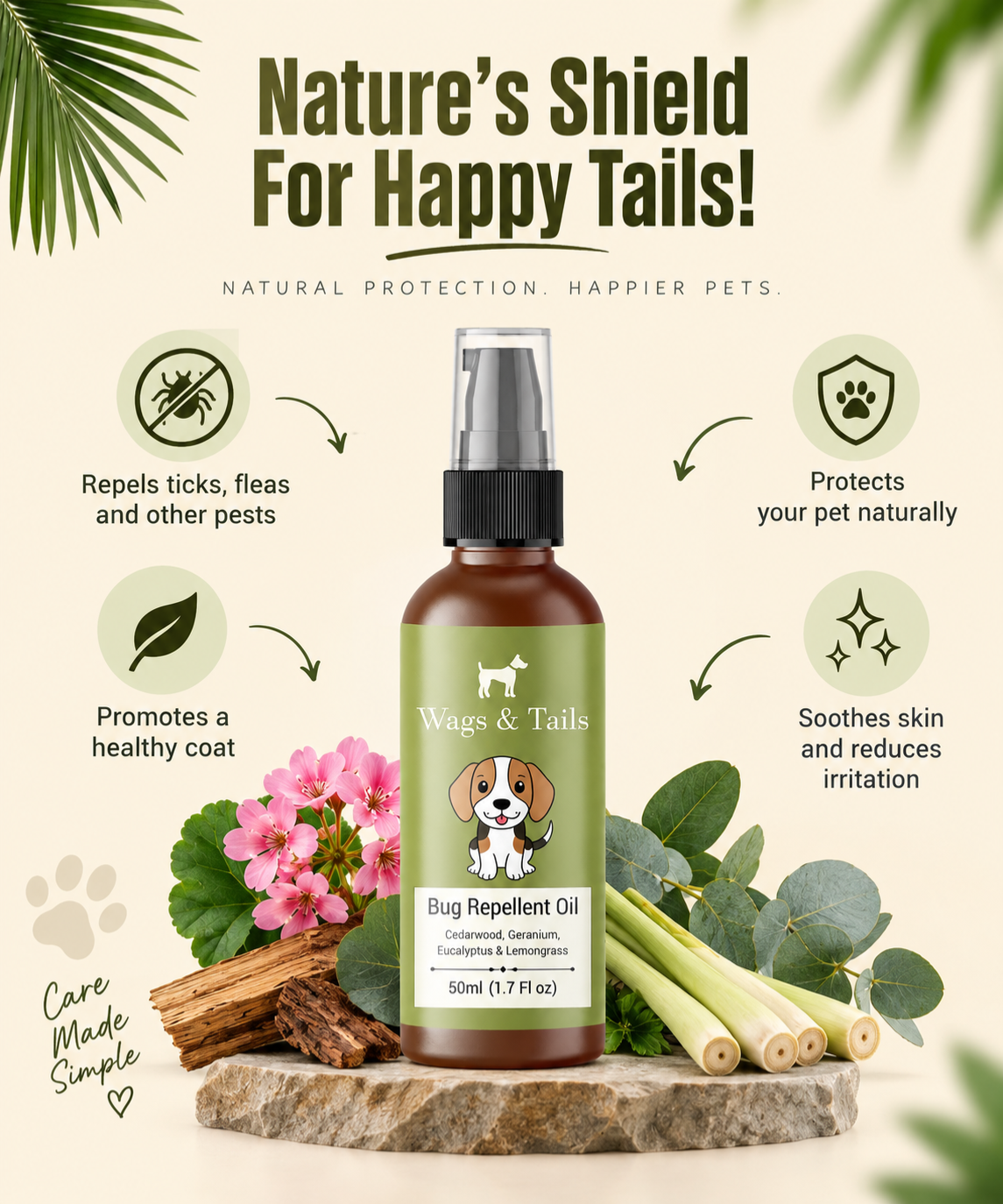 Bug Repellent Oil for Dogs and Cats