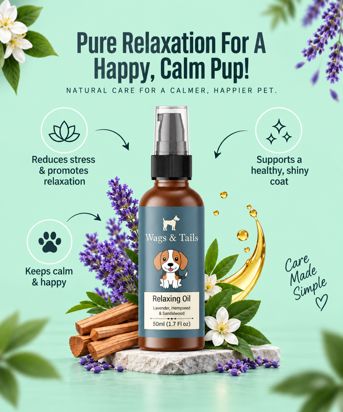 Relaxing Oil for Dogs and Cats