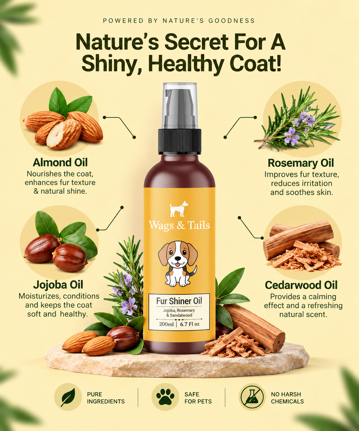 Fur Shiner Oil for Dogs and Cats