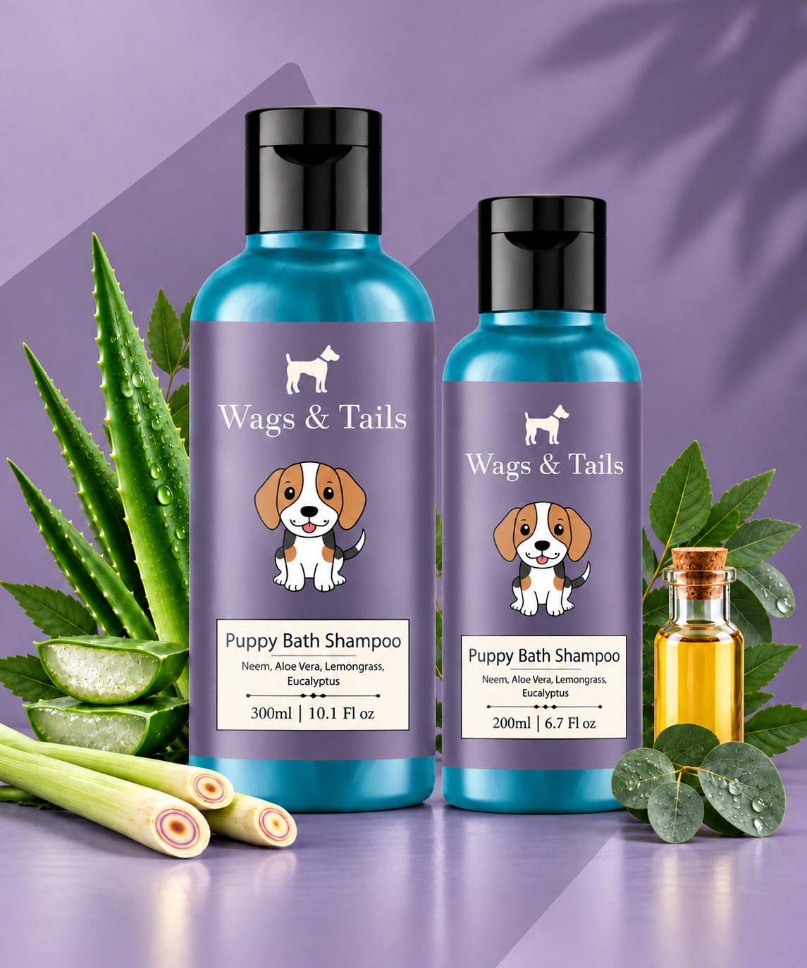 Puppy Bath Shampoo + Conditioner for Dogs and Cats