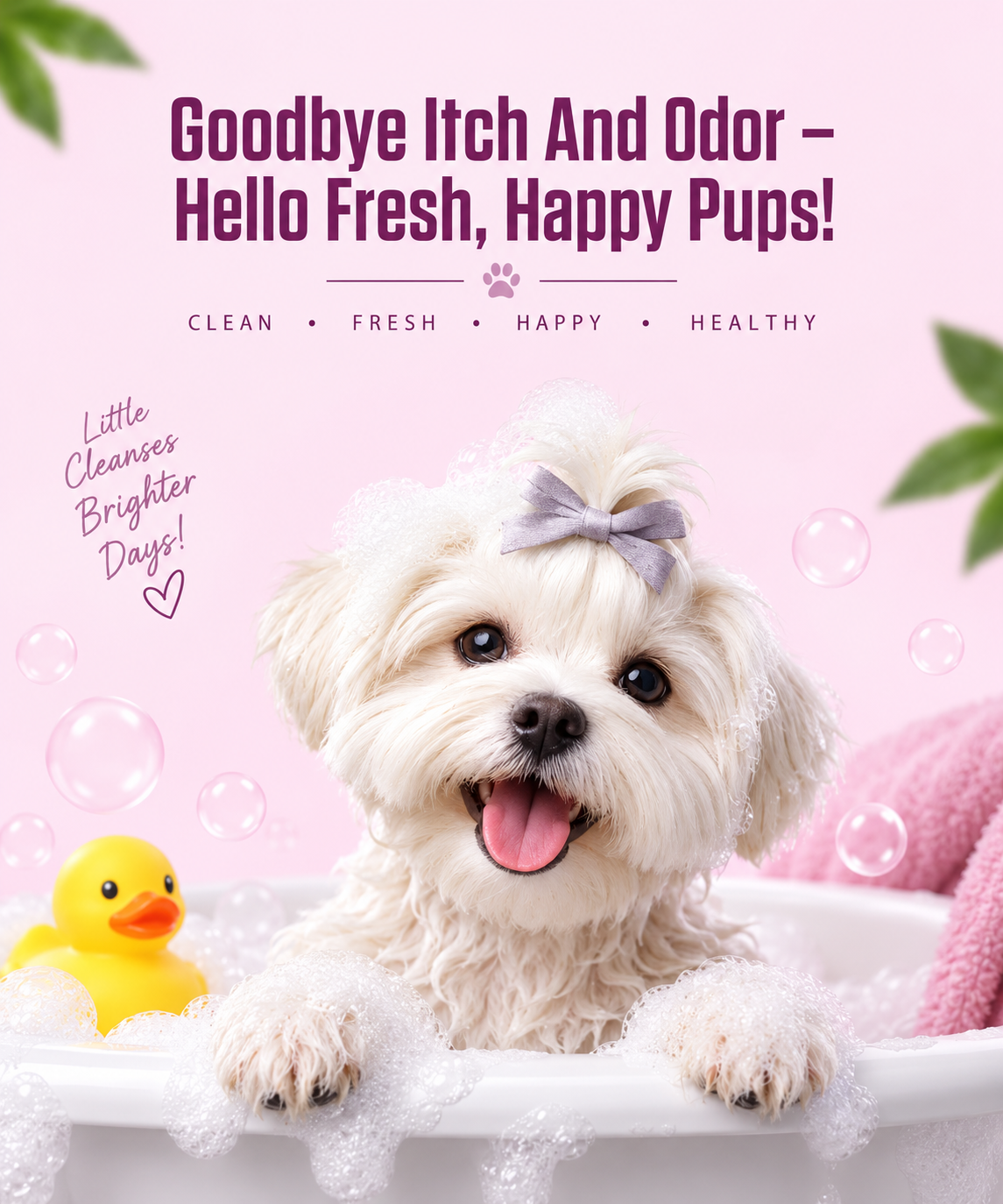 Puppy Bath Shampoo + Conditioner for Dogs and Cats