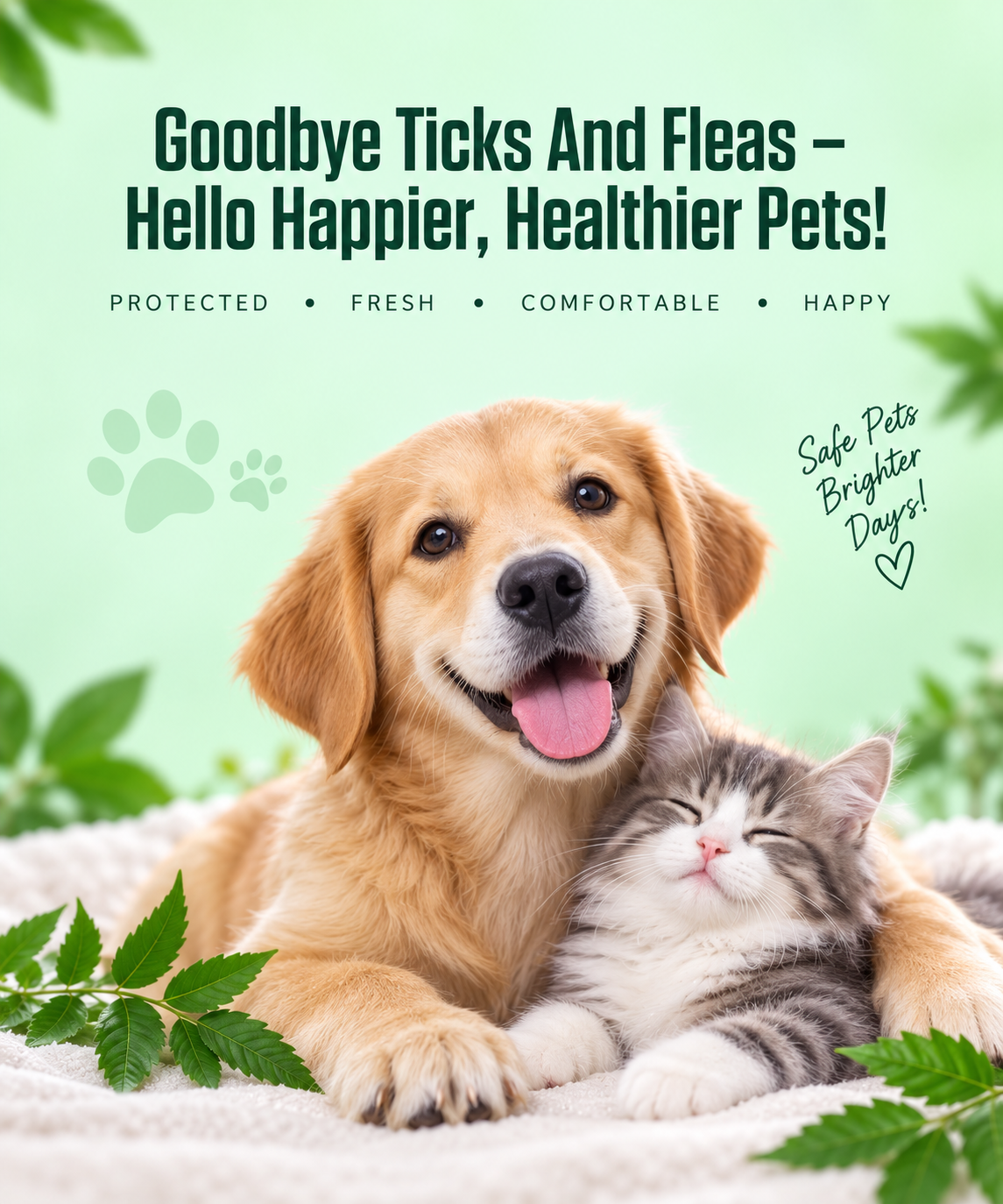 Anti Tick & Flea Shampoo + Conditioner for Dogs and Cats