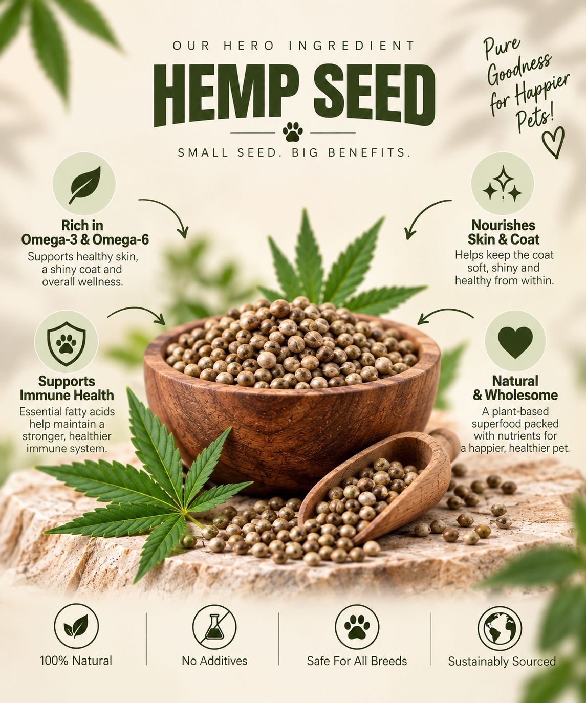 Hemp Seed Oil for Dogs & Cat