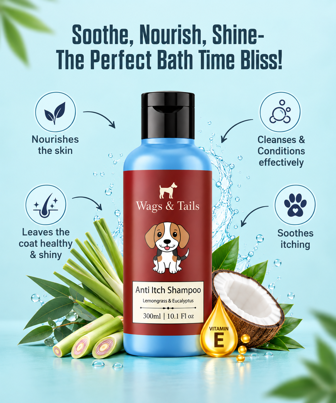 Anti Itch Shampoo + Conditioner for Dogs and Cats