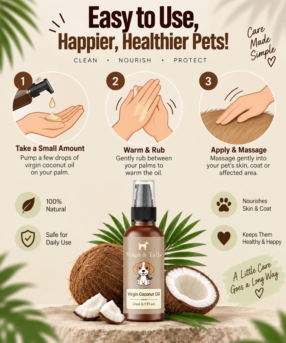Virgin Coconut Oil for Dogs & Cat
