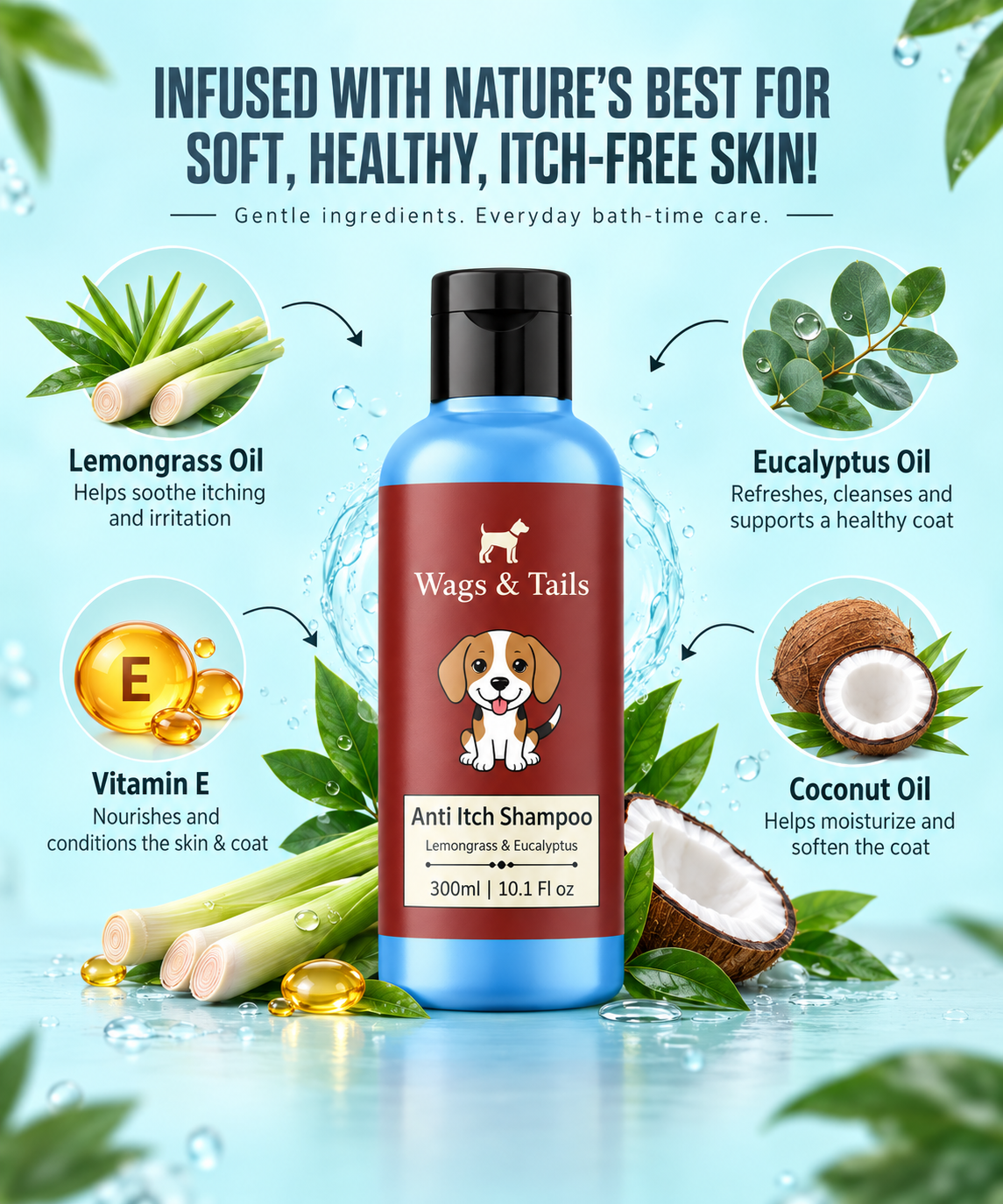 Anti Itch Shampoo + Conditioner for Dogs and Cats
