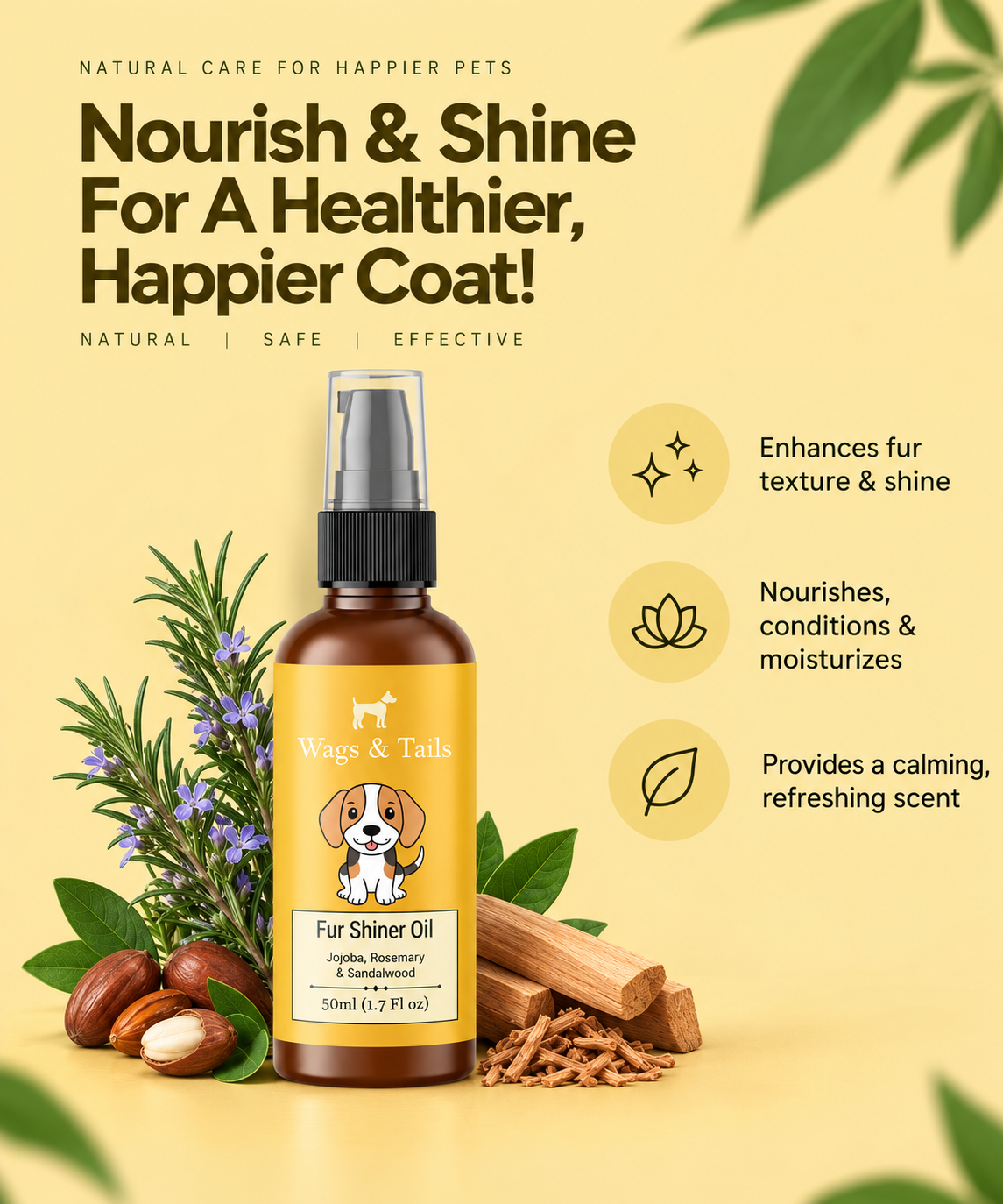 Fur Shiner Oil for Dogs and Cats