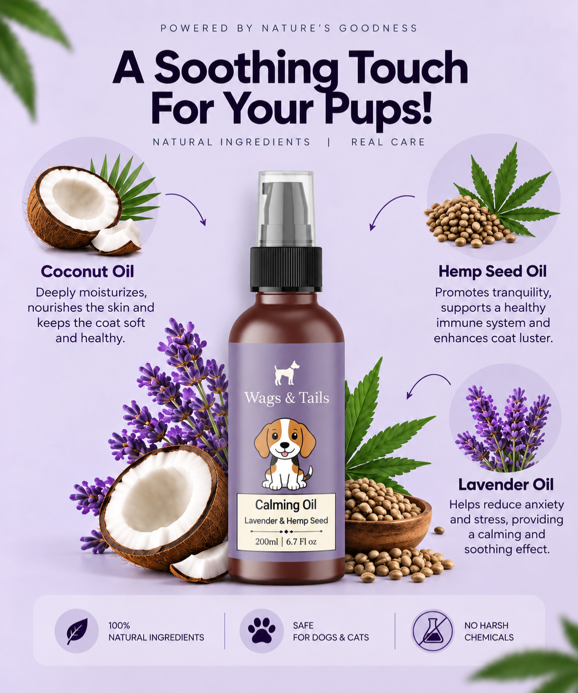 Calming Oil for Dogs and Cats