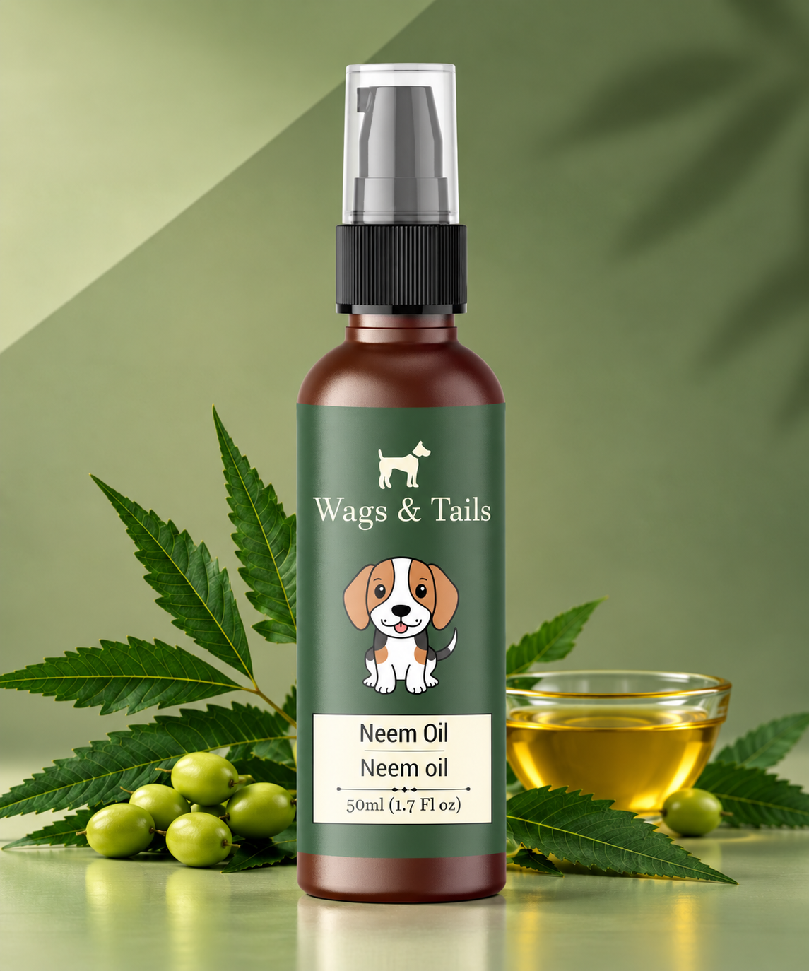 Pure Neem Oil (Cold Pressed, Paper Filtration) for Dogs and Cats
