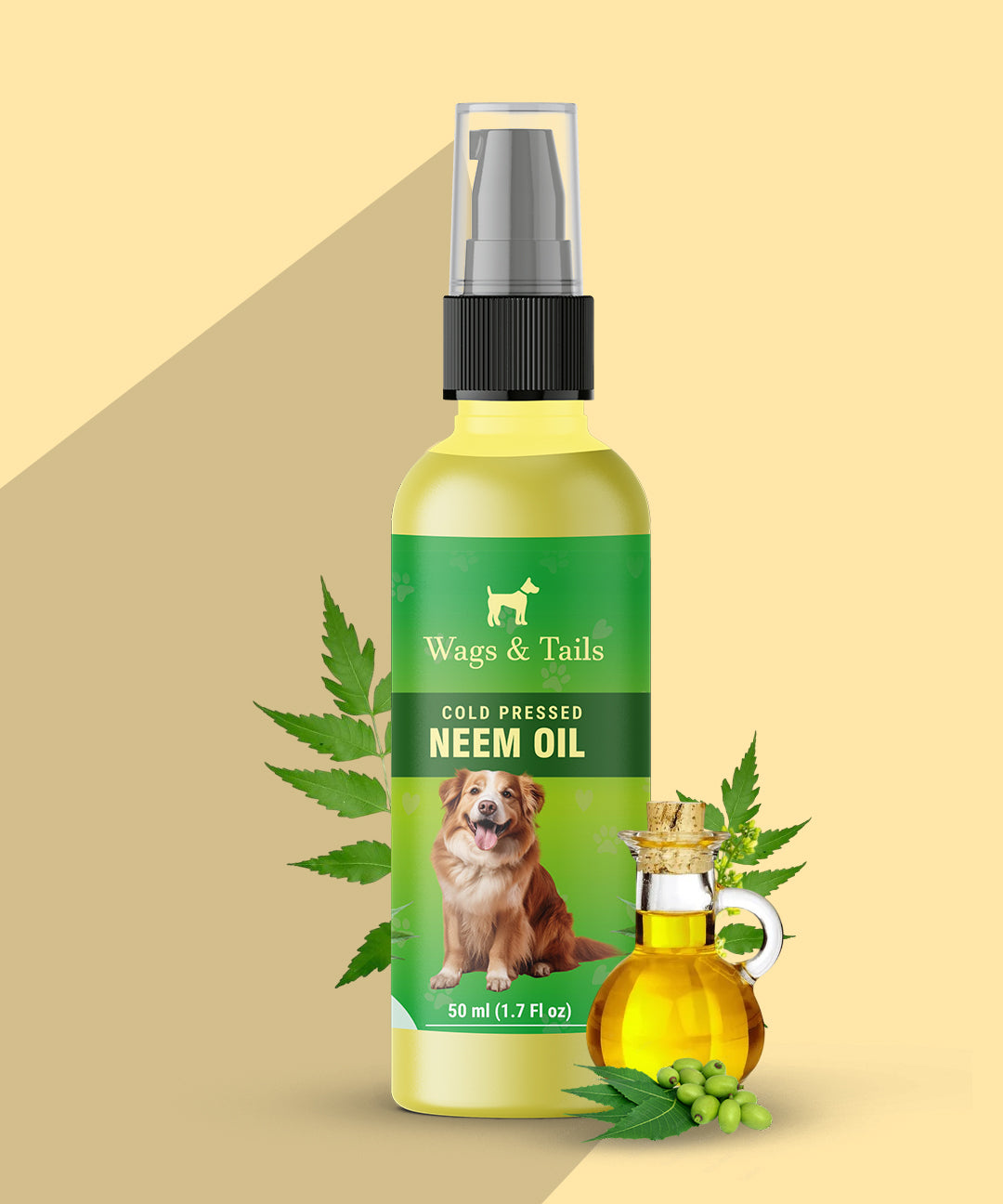 Pure Neem Oil (Cold Pressed, Paper Filtration) for Dogs and Cats