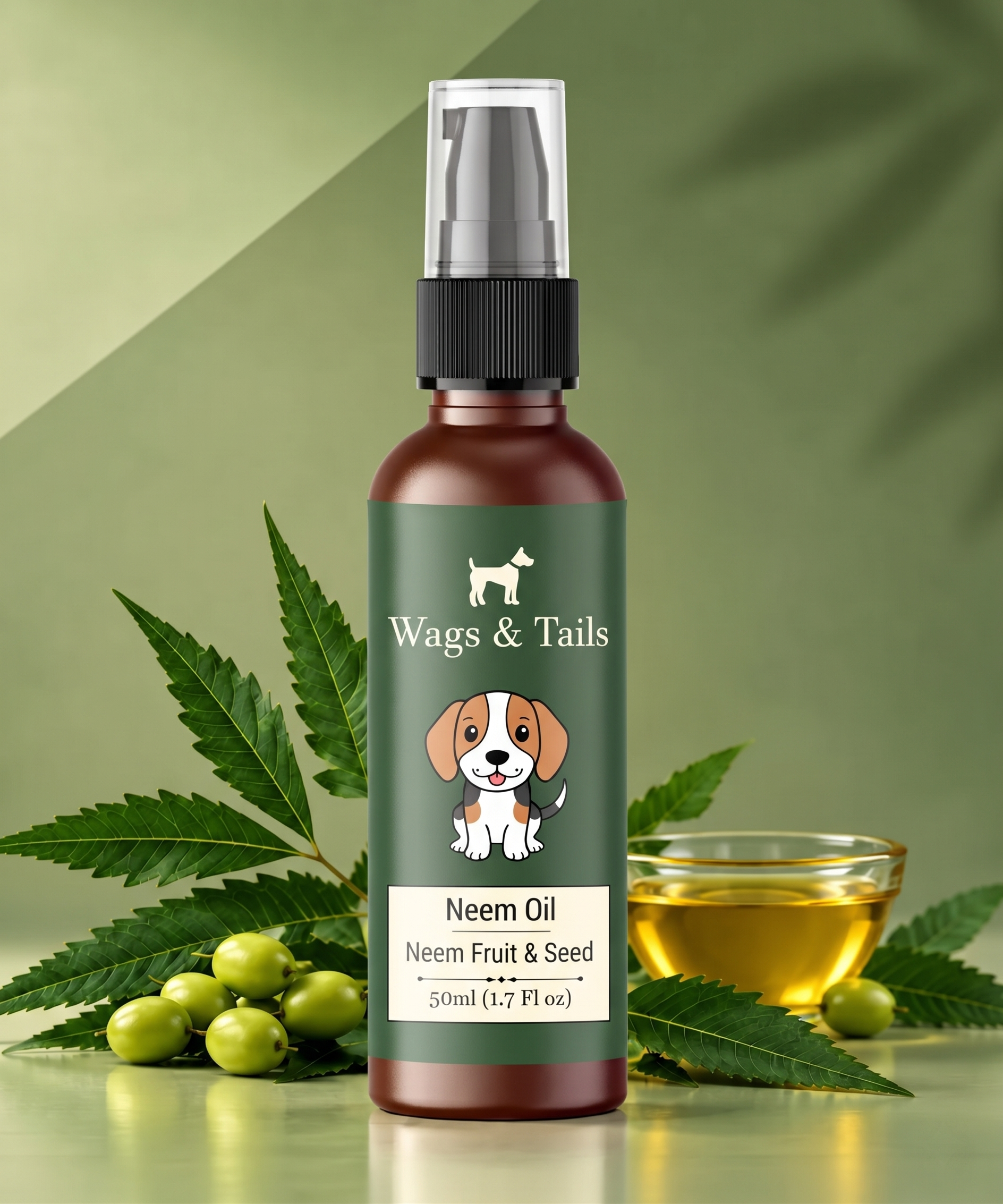 Pure Neem Oil (Cold Pressed, Paper Filtration) for Dogs and Cats