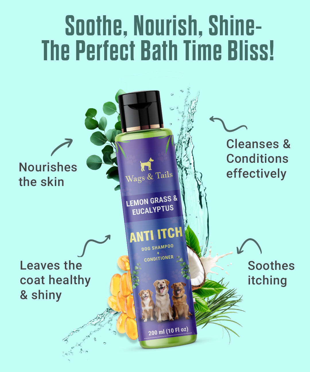 Anti Itch Shampoo + Conditioner for Dogs and Cats