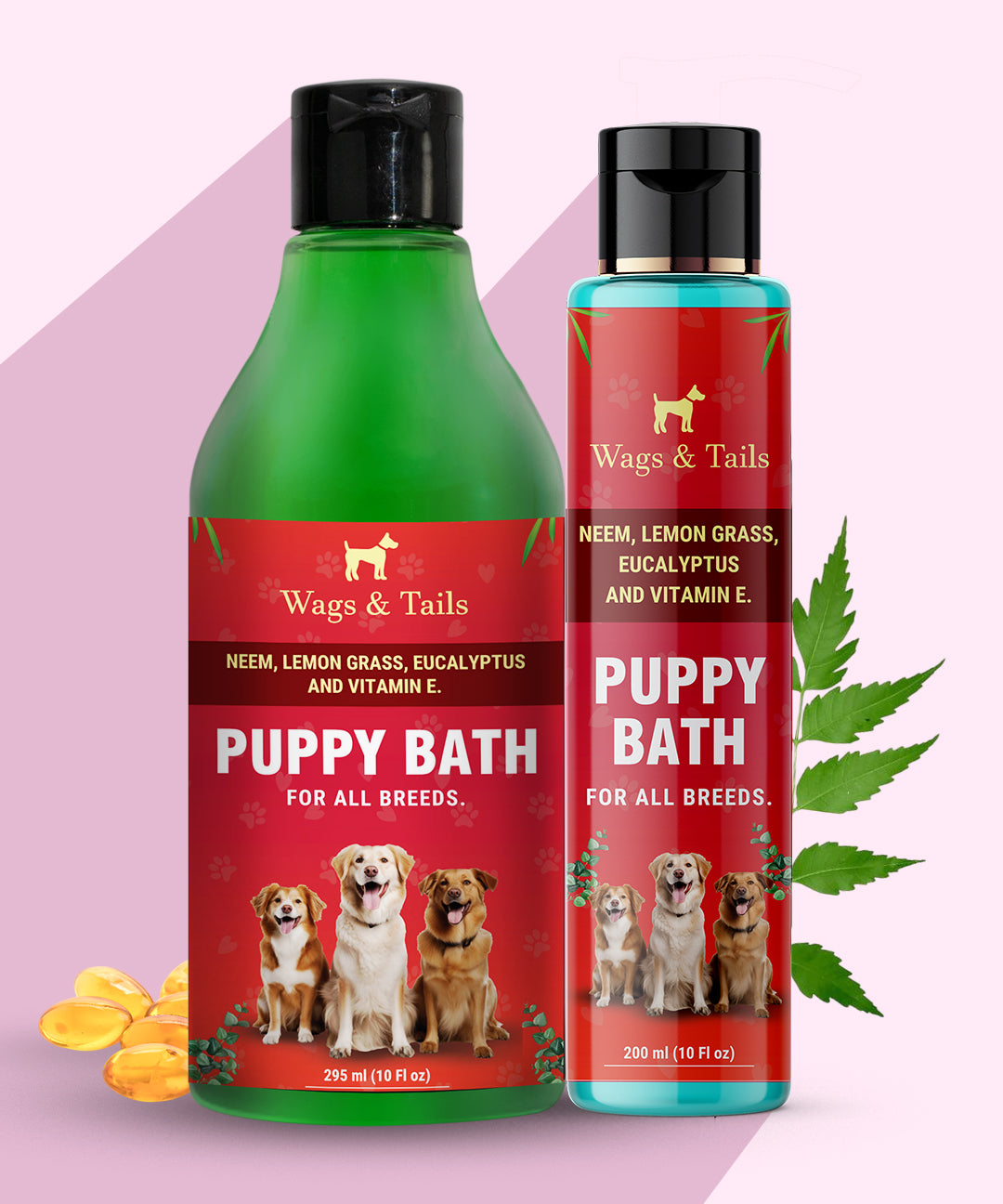 Puppy Bath Shampoo + Conditioner for Dogs and Cats